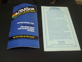 Vintage 1983 Activision Video Game Cartridge Blue Mini Catalog &amp; Warranty Card - £8.47 GBP