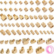 68Pcs Brass Pipe Fitting &amp; Adapters Assortment Kit, Npt Adapter,, Male R... - $90.99