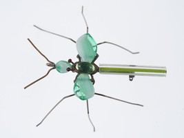 1960&#39;s Vintage Lucite/Art Glass Mosquito/Dragonfly Brooch - $94.05