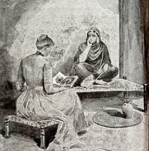 Sidney Teaching Sitara 1892 Victorian Missionary India Malaysia Print DWFF9 - $22.50