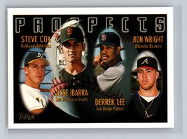 1996 Topps Steve Cox / Jesse Ibarra / Derrek Lee / Ron Wright #424 Rookie - $1.99