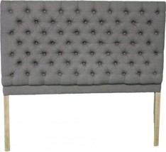 Headboard Queen Natural White Wash Smoke Gray White,Cream Linen Oak - £765.58 GBP