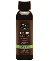 Earthly Body Hemp Seed Massage Lotion - 2 Oz Naked In The Woods - £11.06 GBP