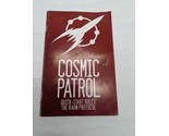 Cosmic Patrol Quick-Start Rules The Kahn Protocol Science Fiction RPG Bo... - $22.27