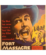 Fort Massacre 1957 NSSC Orginal Movie Poster Window Card Joel McCrea 58/172 - $33.49 CAD
