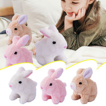 Electric Rabbit Toy Plush Battery Operated Hopping Rabbit Gift - £14.11 GBP