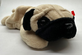 Ty Beanie Babies 1996 Retired Pugsly The Pug Dog With Tags - $12.86