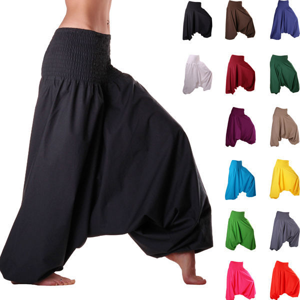 Women Harem Dhoti Pants/ Baggy Aladdin Genie/ Yoga Boho Gyp with - $20.00