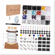 DIY Natural Stone Beads Bracelet Making Kit with Birthstone Bracelets and Pendan - $27.71