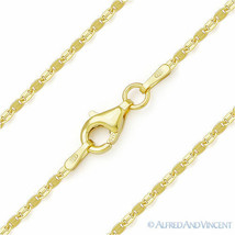 1.4mm Mariner Link Chain Necklace in 14k Yellow Gold-Plated .925 Sterling Silver - £14.11 GBP+
