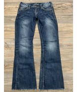 Silver Jeans &quot;Pioneer&quot; Boot-Cut Flap Pocket Raw Leg Bottoms 29/33 (Actua... - £14.76 GBP