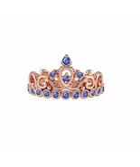 SwaraEcom 14K Rose Gold Plated Round Brilliant Shape Cubic Zirconia Crow... - $71.99