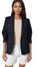 Cinq A Sept women khloe single button stylish sleeve denim blazer size 0 - $241.56