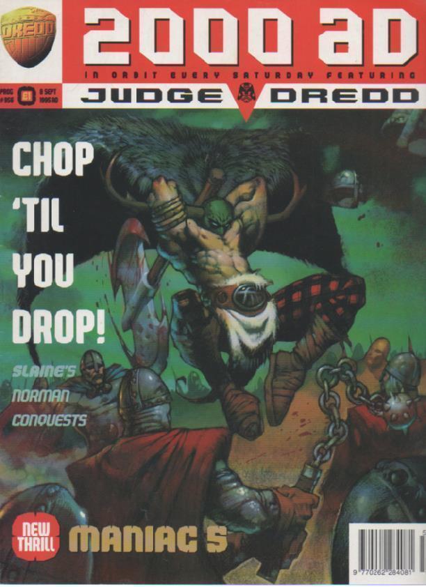 2000 AD MAGAZINE  8 SEPTEMBER 1995  PROG.956  MANIAC S     LS - $5.89