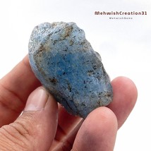 Raw Aquamarine Gemstone | Untreated Sky Blue Aquamarine Rough from India... - £71.85 GBP