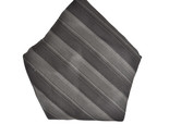 ARMANI COLLEZIONI Mens Pocket Square Striped Silky Black Size 13&quot; X 13&quot; ... - $29.09