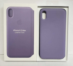 iPhone XS Max - Genuine Apple Leather Folio Case (Lilac) MVFV2ZM/A - £9.40 GBP