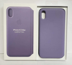 iPhone XS Max - Genuine Apple Leather Folio Case (Lilac) MVFV2ZM/A - £9.34 GBP