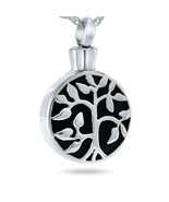 Ancestral Tree Radiant Silver Keepsake Pendant/Necklace Funeral Cremation Urn - $1,598.46 MXN