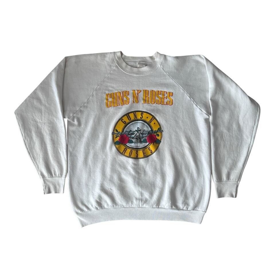 Vintage Off White Guns ‘N’ Roses Sweatshirt 1990s Fruit of the Loom Tag Size XL - $29.70