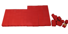 Lego Duplo Classic Red Only 2x2 + 2x4 Blocks Large Lot For House Castle Building - £12.65 GBP