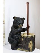 Rustic Whimsical Black Bear Stinky Potion Toilet Brush And Holder Set Fi... - €51,21 EUR