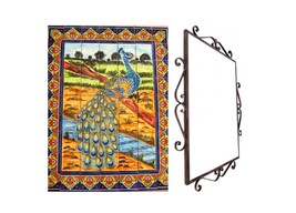 Mexican Talavera Mural HQ - Pavoreal3 - - $349.00