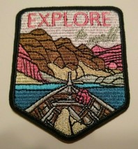 Explore the World~Travel~Wander~Embroidered Patch~3 7/8&quot; x 3 1/4&quot;~Iron Or Sew On - £3.58 GBP