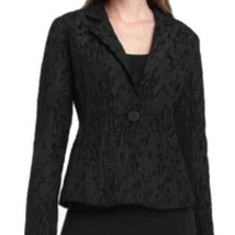 Womens Size Large Eileen Fisher Water Lily Dimensional Jacquard Blazer Jacket - £31.51 GBP