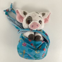 Disney Parks Babies Moana Plush Pua Piglet Swaddle Blanket Wrap Pouch Sl... - $25.21