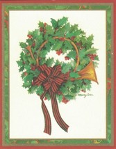 Vintage Caspari Christmas Boxed Set Greeting Cards Wreath Pattern - £11.16 GBP