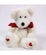 Boyds 10&quot; White Plush Bear Valerie B Bearhugs Hearts On Paws Soft And Mo... - £8.42 GBP