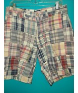 POLO Sport RALPH LAUREN Size 35 Men PATCHWORK SHORT Plaid Golf Button Zip  - $27.34 CAD