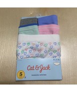 Cat &amp; Jack Size Medium Girls&#39; 5 Pack Hipster Panties Underwear - £7.47 GBP