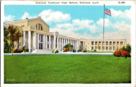Postcard California Oakland Technical High School  5.5 x 3.5 Ins - $5.86