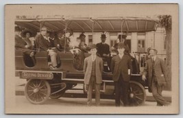 RPPC Seeing Denver Foothills By Automobile Crowded Touring Car Postcard Q22 - $14.95