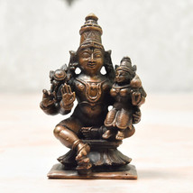 Laxmi Narayana / Lakshmi Narayan Idol in Pure Solid Copper 3&quot; - £75.75 GBP