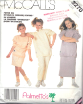 McCall&#39;s Sewing Pattern 3270 Girl Size Large Top Skirt Pants Palmettos Uncut &#39;87 - £4.25 GBP