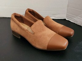 Clarks Tilmont Step Cap Toe Loafer Flats Brown Women&#39;s Size 7.5 M Suede ... - $464.31 MXN