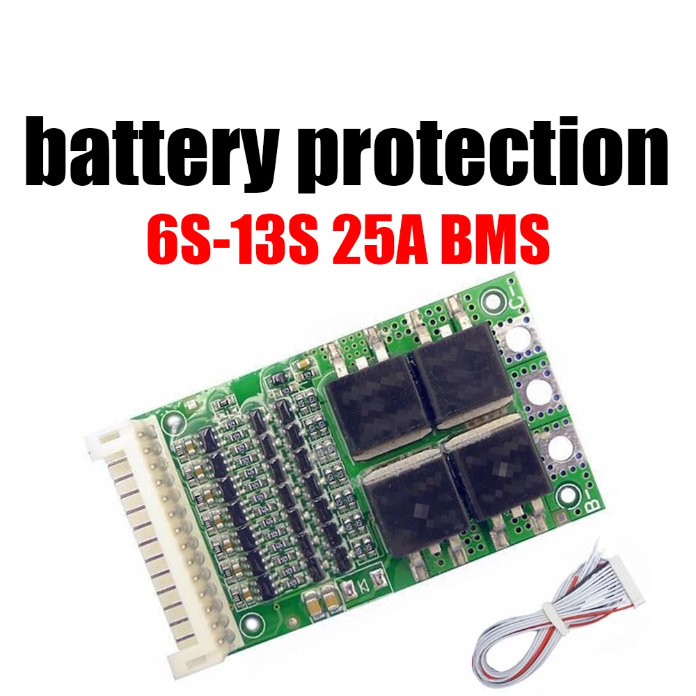 6S To 13S 25A BMS LiFePO4 Li-ion Lithium Battery Protecti 24V 36V 7S 8S 10S 12S  - £46.18 GBP