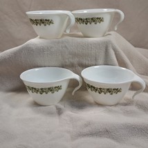 Set 4 Corelle Green Spring Blossom Crazy Daisy Tea Coffee Cup Mug Hooked Handle - £6.29 GBP