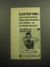 1957 RCA Victor Album Advertisement - Lena Horne at the Waldorf Astoria - £14.78 GBP