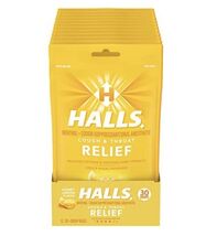 Halls ECONOMY PACK Honey Lemon Cough &amp; Throat Relief 70 Cough Drops - SU... - €14,37 EUR