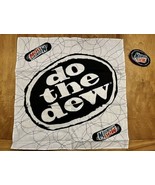 NEW VTG 90 2000 y2k Mountain &quot;Dew Do The Dew&quot; Bandana Scarf Kerchief Whi... - $181.52 MXN