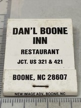 Vintage Matchbook  Dan’l Boon Inn  Restaurant  Boone, NC   gmg  Unstruck - £9.86 GBP