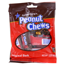 3 PACKS Of  Goldenberg&#39;s Peanut Chews Original Dark Chocolate Bars, 3-oz. - £8.73 GBP