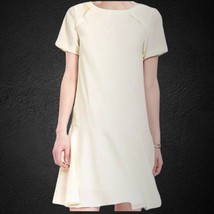 Banana Republic Ivory Dress Flounce hem Drop waist Size 0 Cream Off White - £16.69 GBP