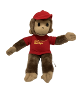 Curious George Book Character Monkey Plush Red Shirt-Soft Hat-Hard Eyes ... - £8.52 GBP