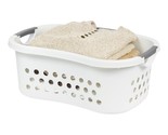 IRIS USA 1.3bu/48L Plastic Clothes Laundry Basket Hamper, White - £31.28 GBP