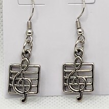 Treble Clef on a Musical Staff Earrings - $2.00